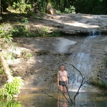 Stream with the swimming pool